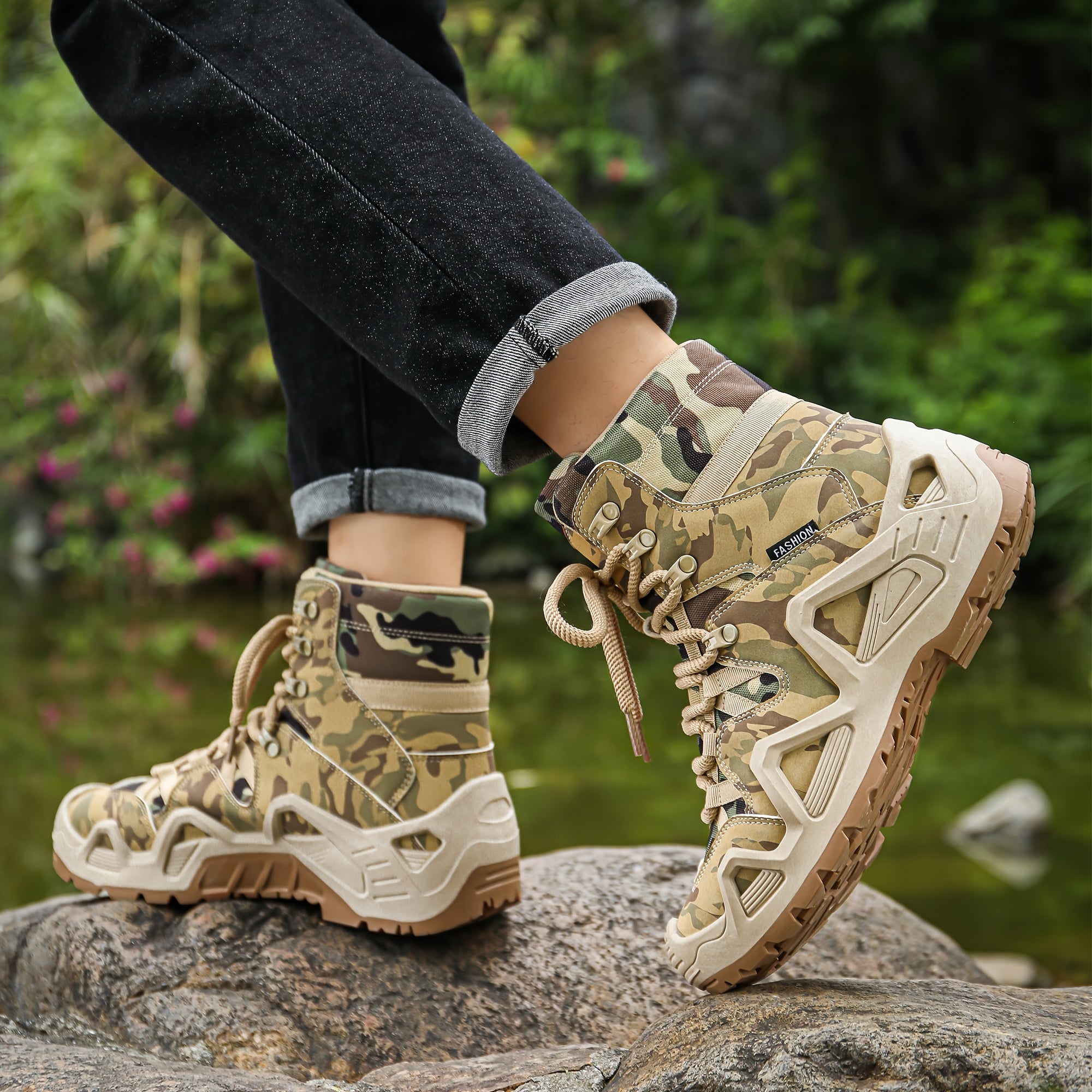 Мужские повседневные ботинки из PU-сетки с круглым носком, шнуровкой, для всех сезонов