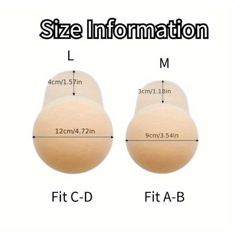 Silicone Lift Bra Pasties Waterproof Seamless for Strapless Dresses Beige