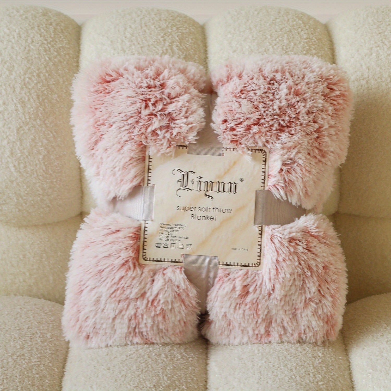 Double Layer Plush Sofa Blanket for Couch Bed and Office Warm Cozy Soft