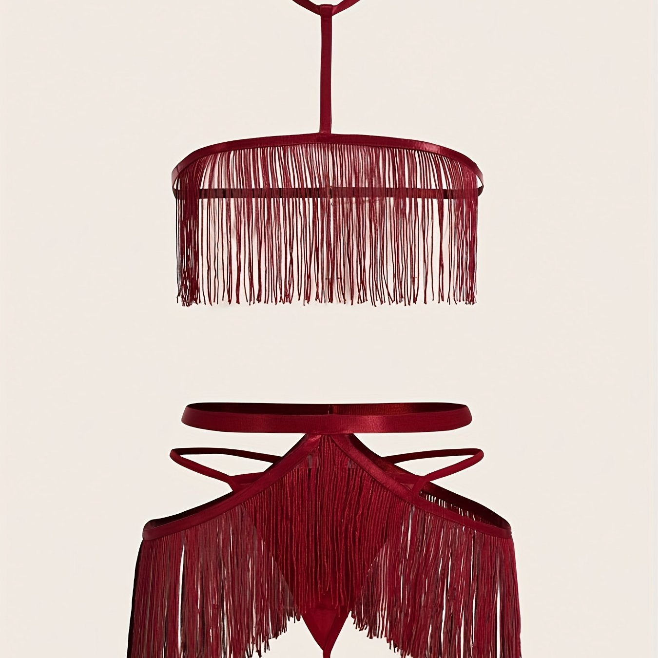 7804 Qizil Poyabzal Jozibador Osma Bo'yin Ichki Kiymalar To'plami Ayollar Uchun