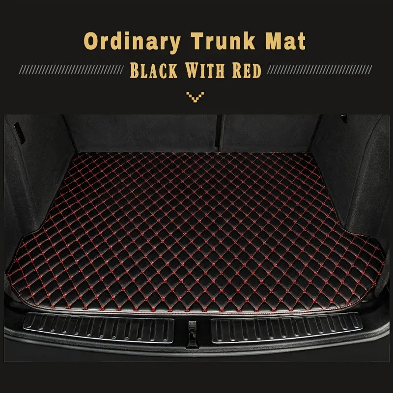 Luxury Faux Leather Trunk Mat for SUV All-Weather Durable Easy to Clean