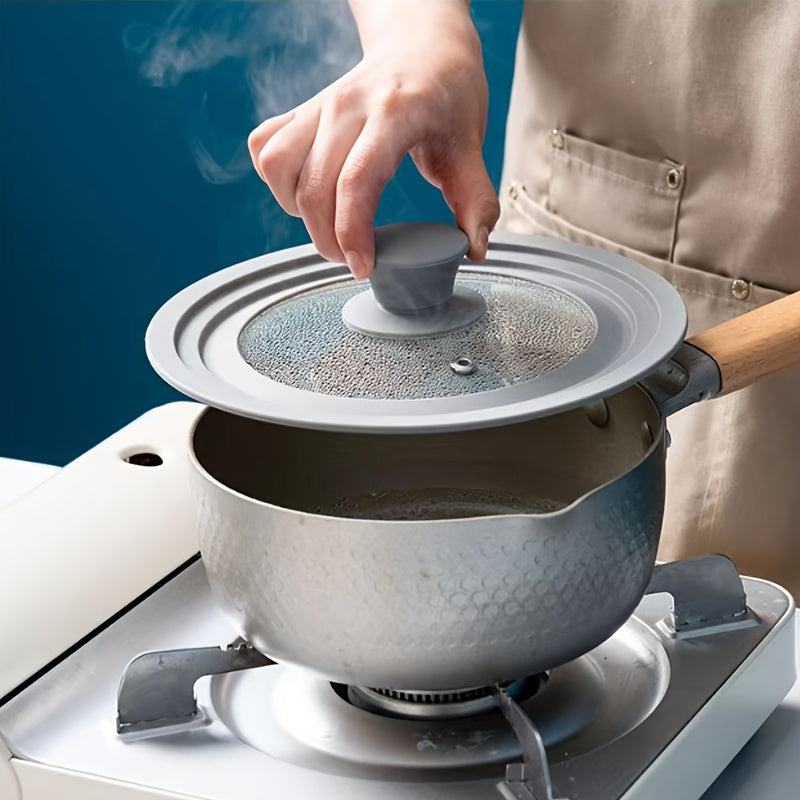 Silicone Universal Lid for Cookware Fits 7-12 Inch Pots Pans Skillets Heat Resistant Glass Cover