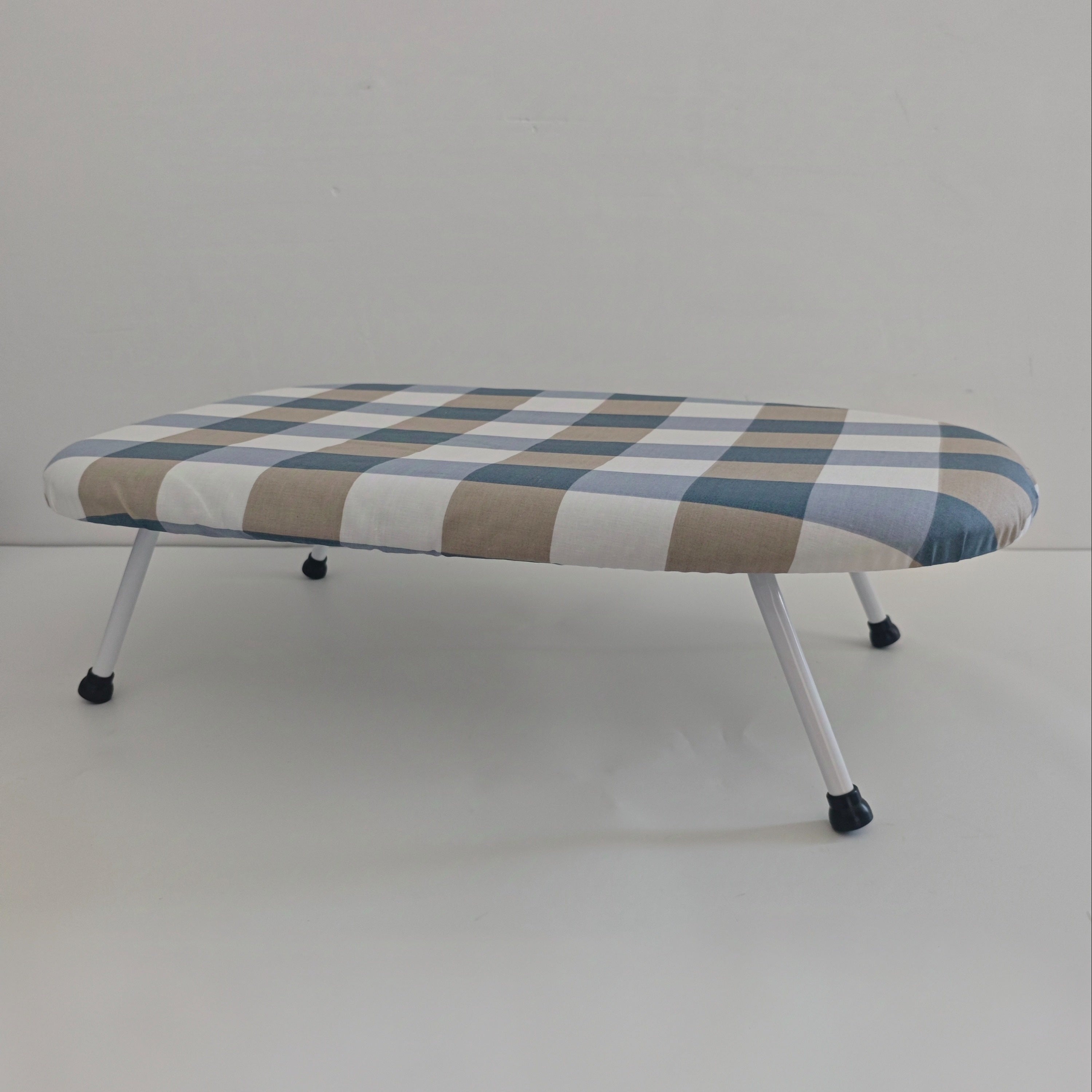 Plastic Plaid Ironing Board with Table Function, Foldable Clothes Stand