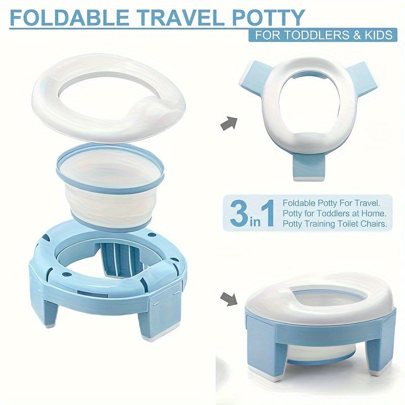 Foldable Travel Toilet Seat for Potty Training Outdoor Use Compact Portable