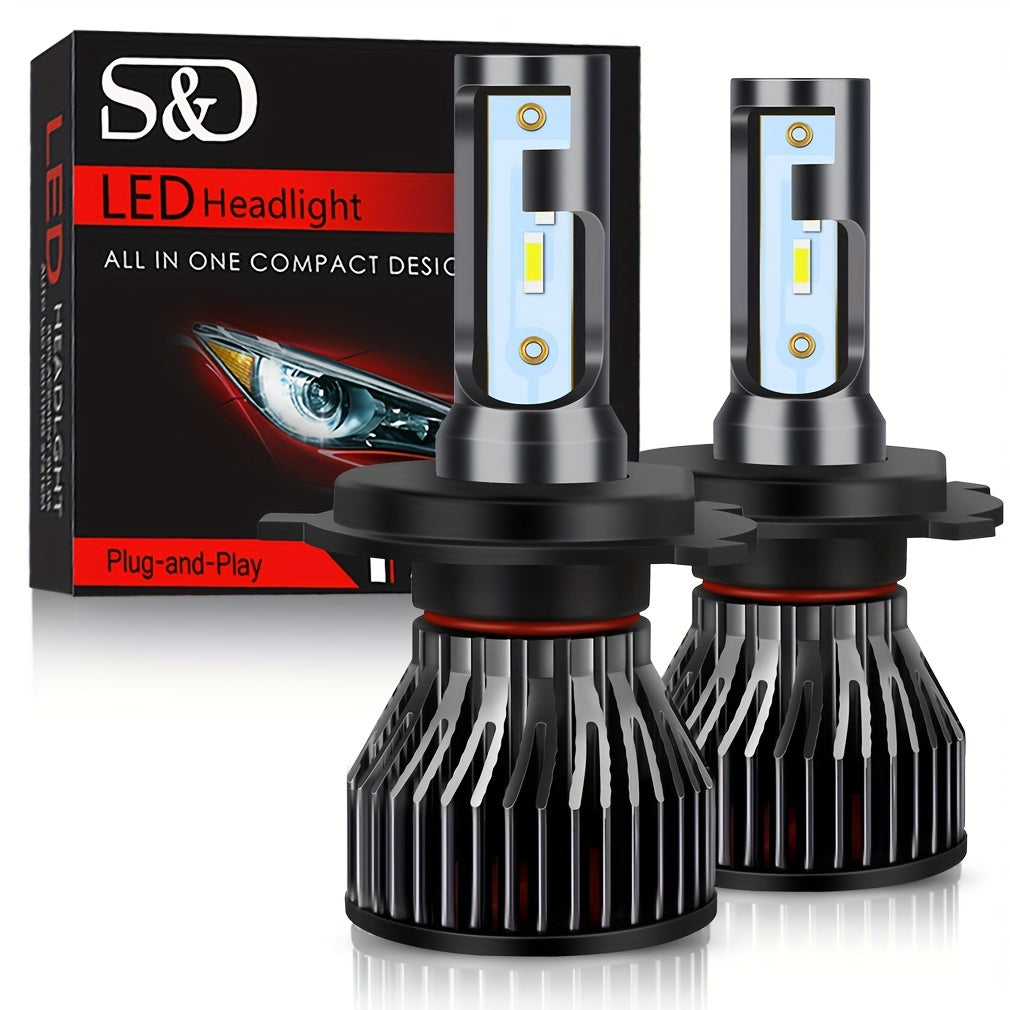 Bombilla de faro LED H4 H7 H11 9005 9006 6000K 60000LM 100W para coche