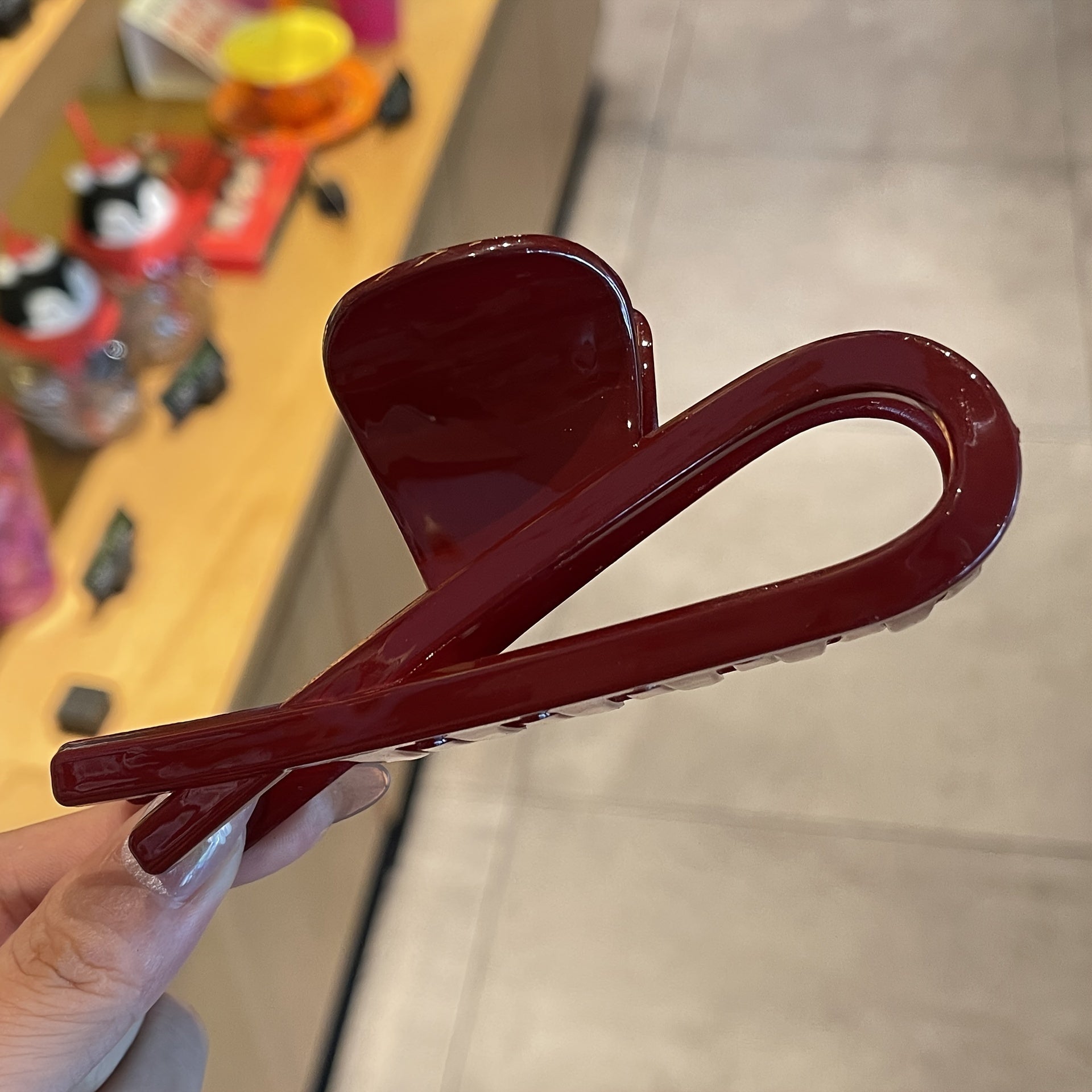 Pinza de pelo de acrílico de ola grande, color sólido, elegante pinza para peinados recogidos para mujeres