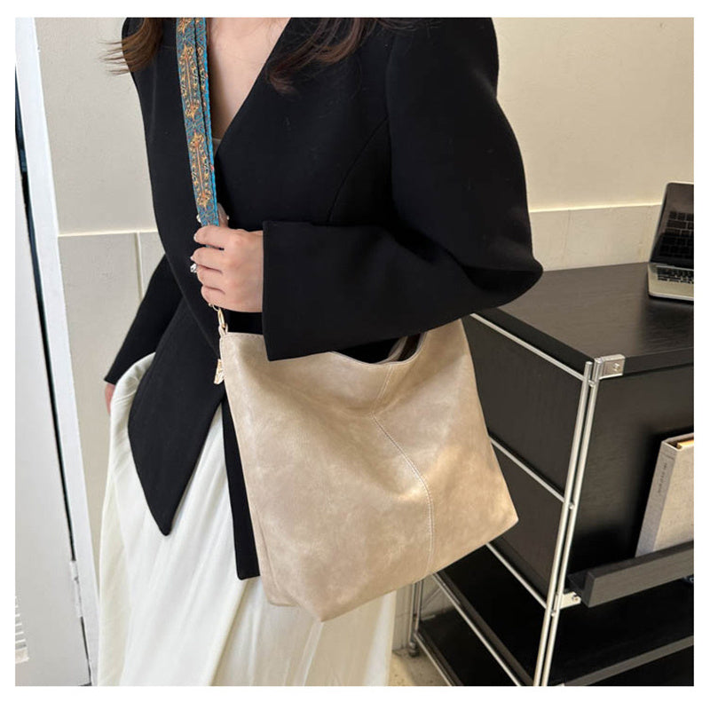 Bolso de mano de mujer elegante y de gran capacidad con correas ajustables y desmontables en caqui, verde, marrón y negro