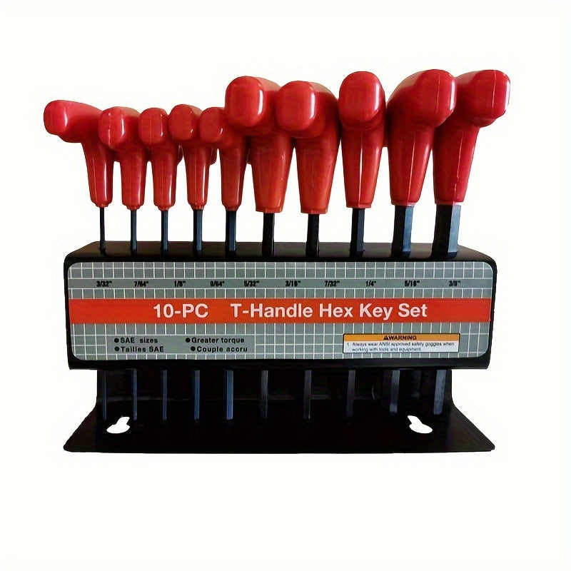 Набор шестигранных ключей T-образной формы, метрические и SAE, 10-20 шт. с подставкой