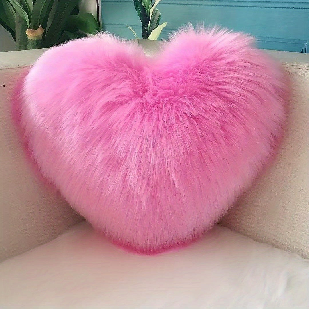 Heart-Shaped Throw Pillow for Living Room or Bedroom Long Plush Softness and Comfort