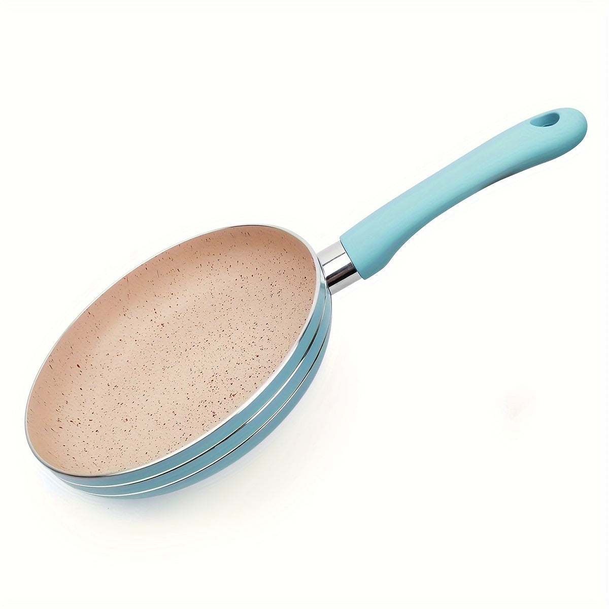 Small Non-Stick Aluminum Frying Pan in Pastel Colors for Kitchen Use