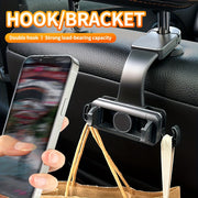 Universal Car Headrest Mount ABS Phone Holder 360° Rotation Adjustable