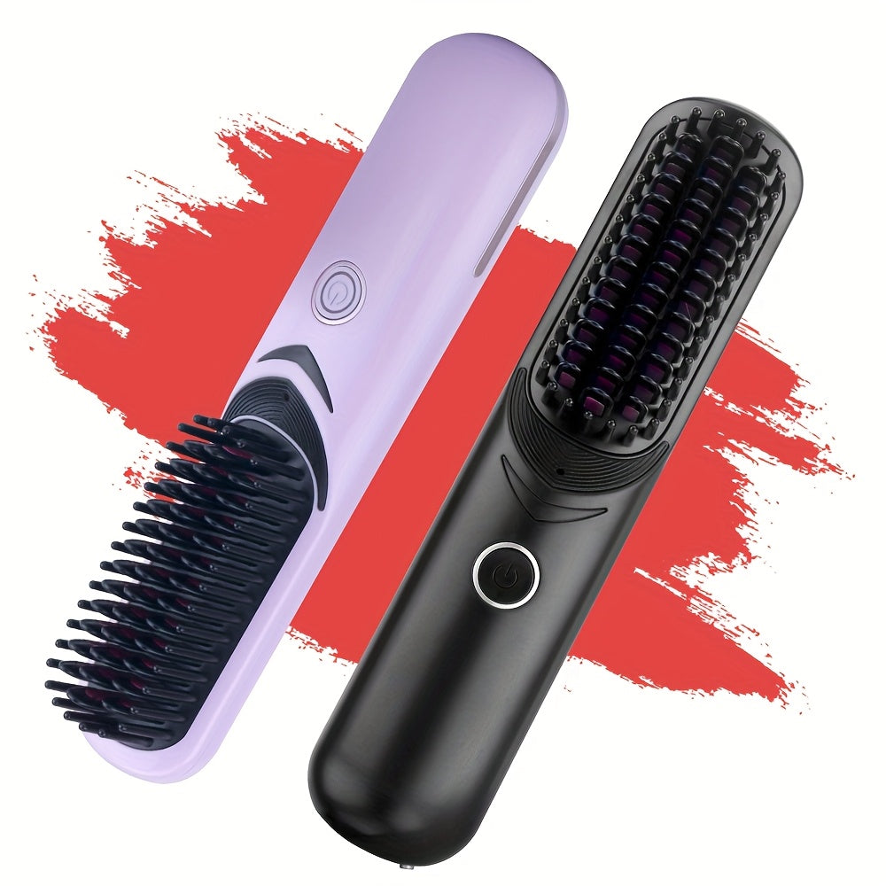 USB bilan qayta to'ldiriladigan soch to'g'irlash va curling qurilmasi - portativ, yuqori sifatli, doimiy harorat nazorati bilan, avtomatik o'chirish, salbiy ion himoyasi bilan barcha soch turlari uchun - simsiz, yotoqxona, sovg'a.