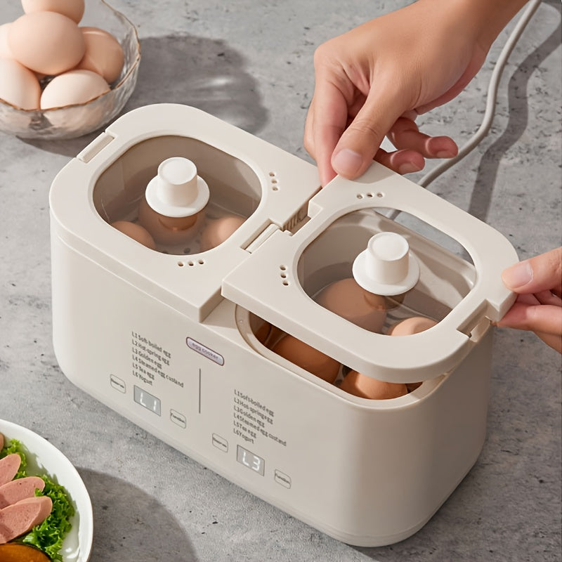 Регулируемый белый пароварка для яиц с большой емкостью и множеством настроек вкуса