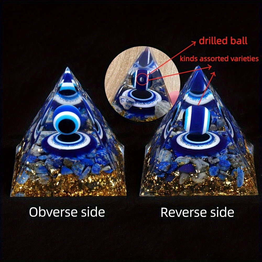 Natural Crystal Chip Lapis Lazuli Gemstones Evil Eye Sphere Orgone Pyramid for Meditation and Home Decor