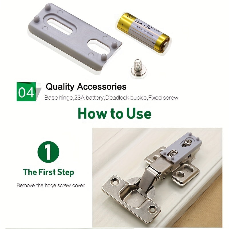 10pcs RGB LED Hinge Lights Touch-Activated Adjustable Height Battery-Powered for Wardrobe Bathroom Storage