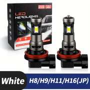 Bombilla de faro LED H11 12000LM 6500K Blanco haz alto y bajo 12V