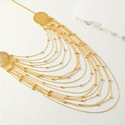 Women's Multi-Layer Tassel Collar Necklace Boho Chic Luxe Clavicle Chain Jewelry