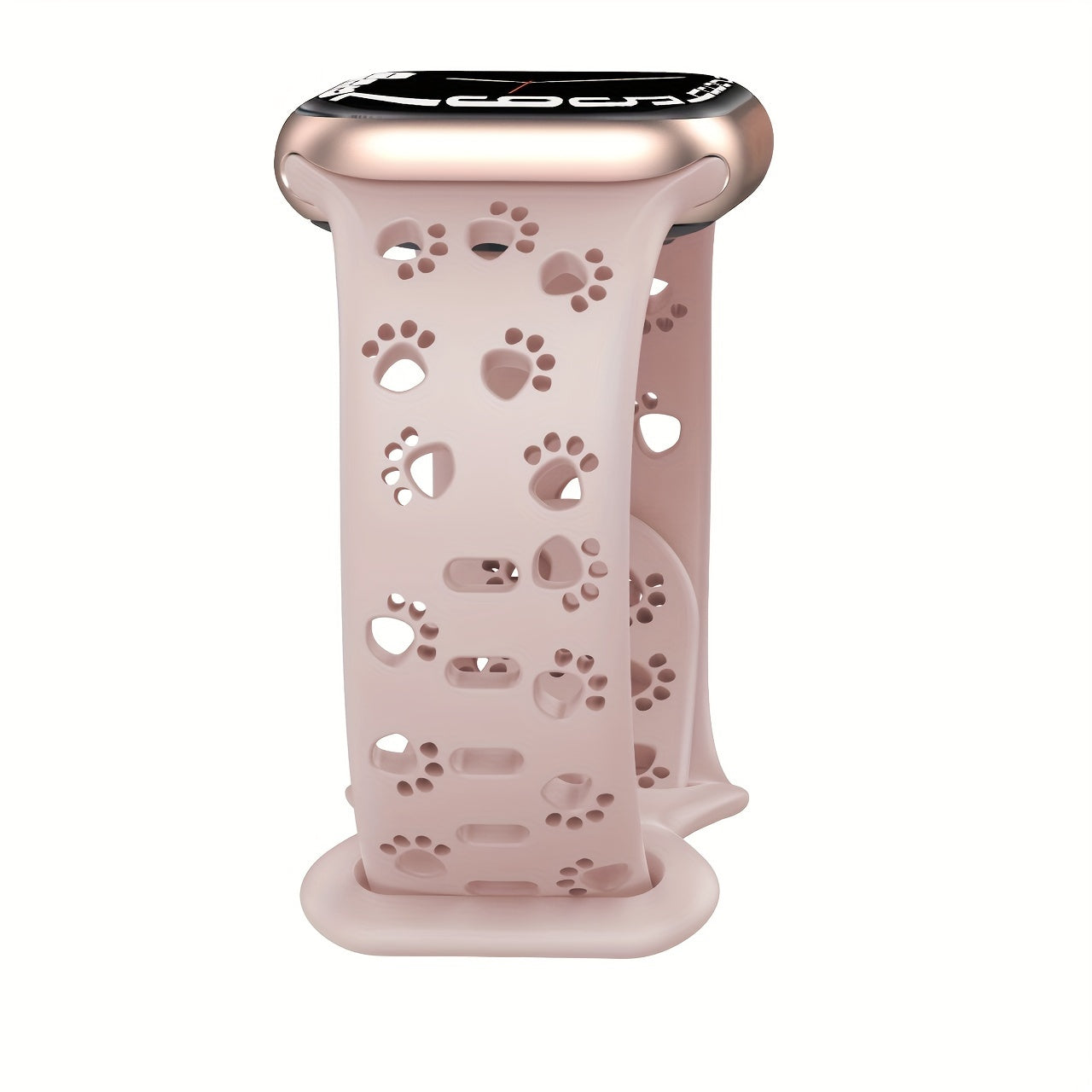 Силиконовый ремешок для часов с отпечатком лап животного, совместимый с Apple Watch серии 1-9, SE, Ultra, Ultra 2, S10, водостойкий, мягкий, дышащий, повседневный стиль, включает пряжку.