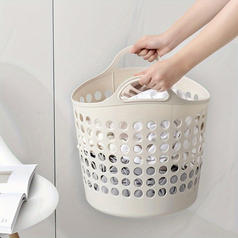 Cesta de lavandería de malla con asas para baño, dormitorio y sala de estar