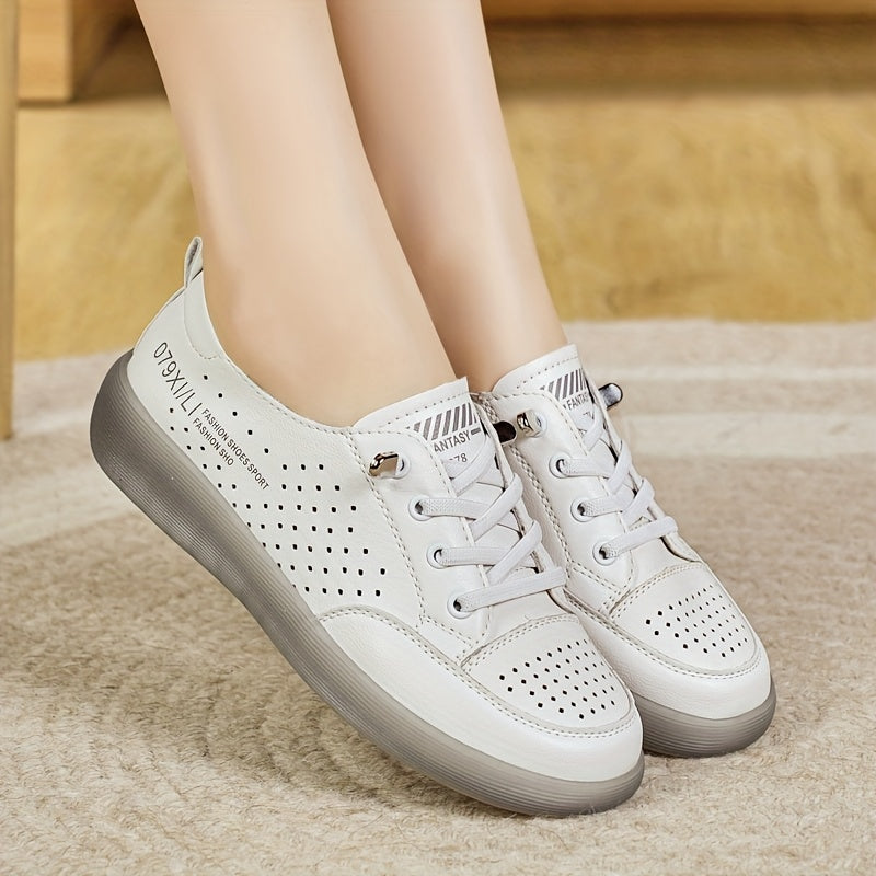 Women's White Slip-On Sneakers Casual Shoes Lightweight Comfort