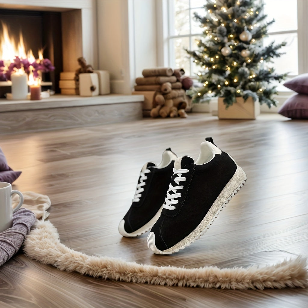 Men's Casual Sneakers with Thick Sole Arch Support Durable Lace-Up All-Season