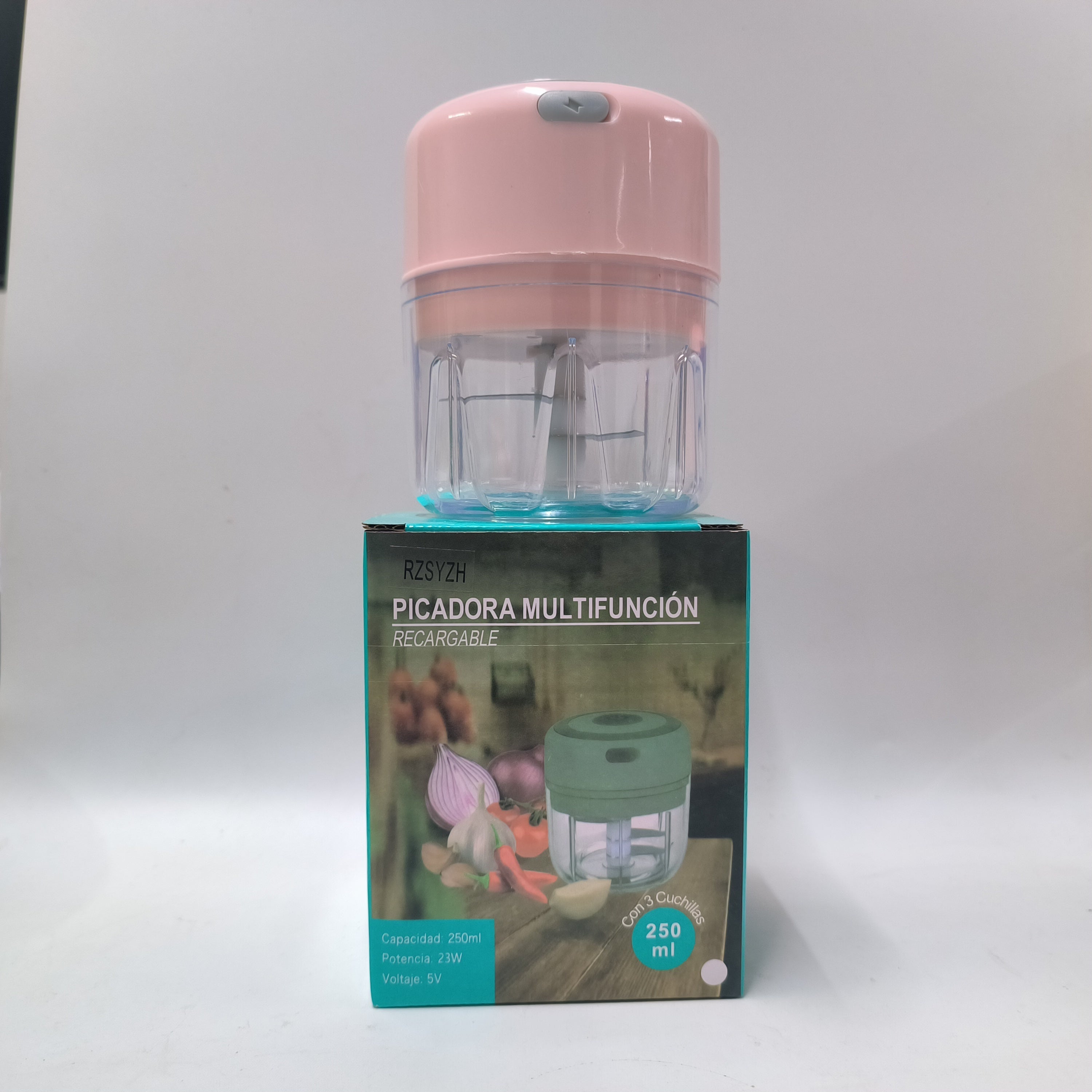 Electric Mini Garlic Chopper 250ml USB Rechargeable Food Processor