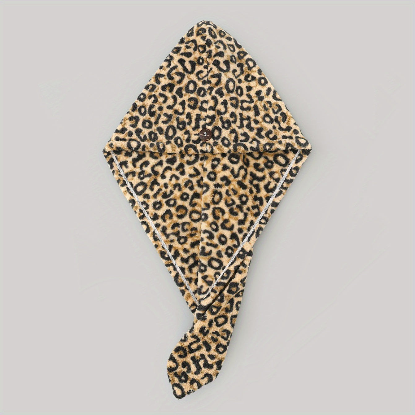 Gorro secador de pelo con estampado de leopardo para mujeres, absorbente y de secado rápido para uso en baño