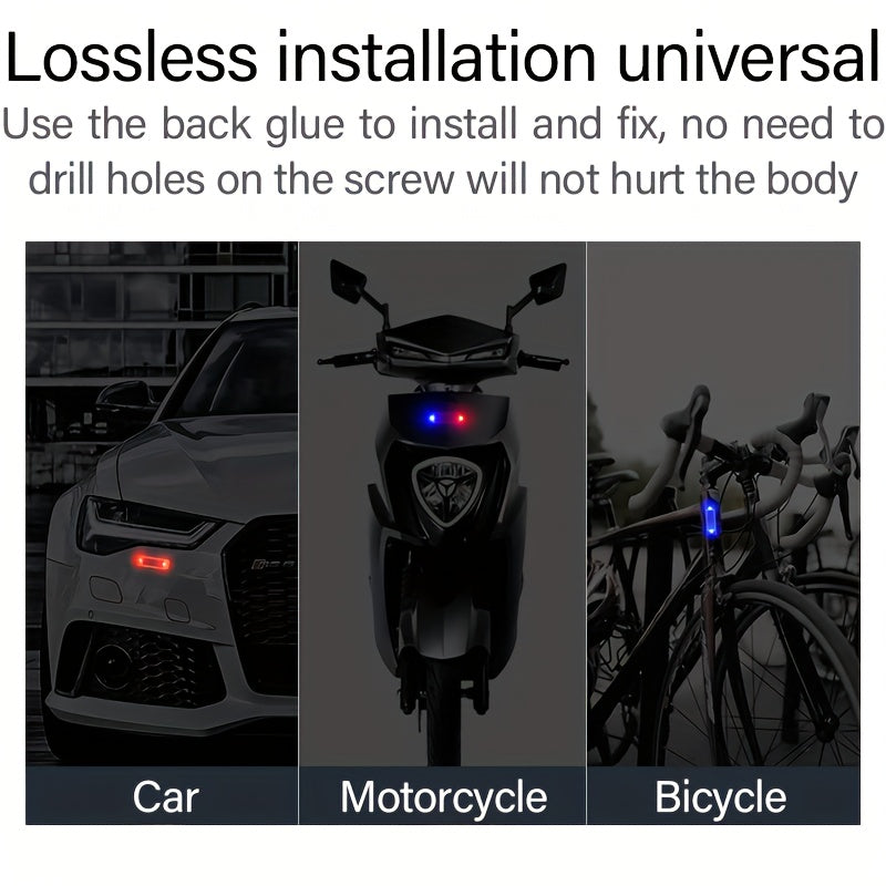 Car Interior Decor Light Anti-Rear-End Wire Central Grille Accessory