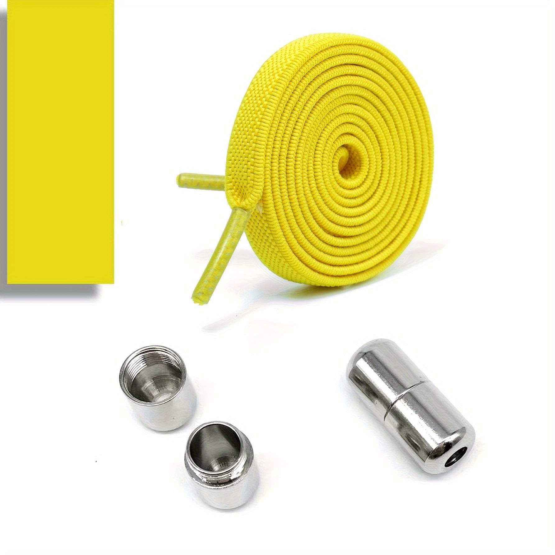 Elastic No-Tie Shoe Laces for Adults with Golden Capsule Buttons