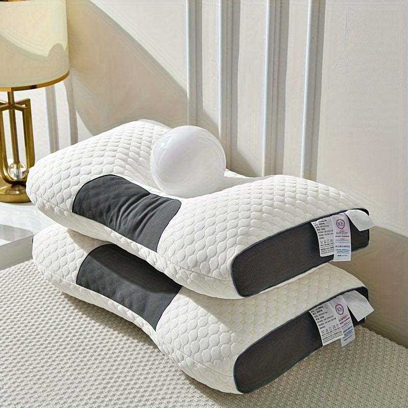 Массажная подушка для шеи - 1 шт., вязаная, мягкая и регулируемая для сна, эргономичная ортопедическая поддержка контурной формы. Включает в себя высококачественный наполнитель подушки с съемным чехлом - идеальный рождественский подарок!