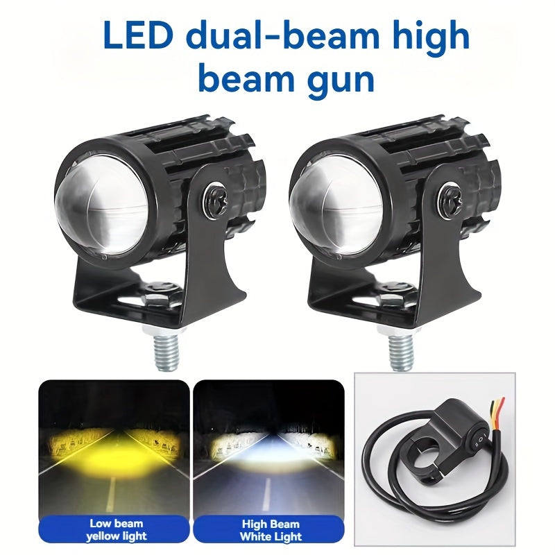 Motorcycle LED Lights Dual Color with Control Switch for Vehicle Use