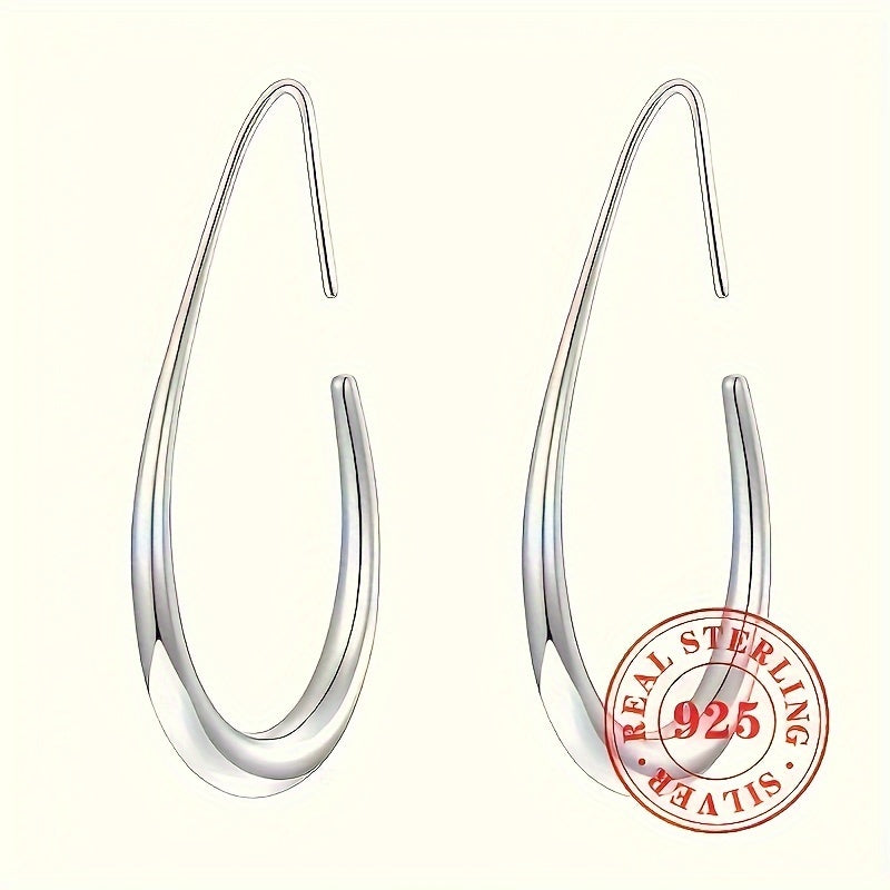 Partiyalarda va bayramlarda ushbu ajoyib Geometrik Tushirish Quloq uzuklari bilan jasur bayonot bering, 925 Sterling Silver dan tayyorlangan.