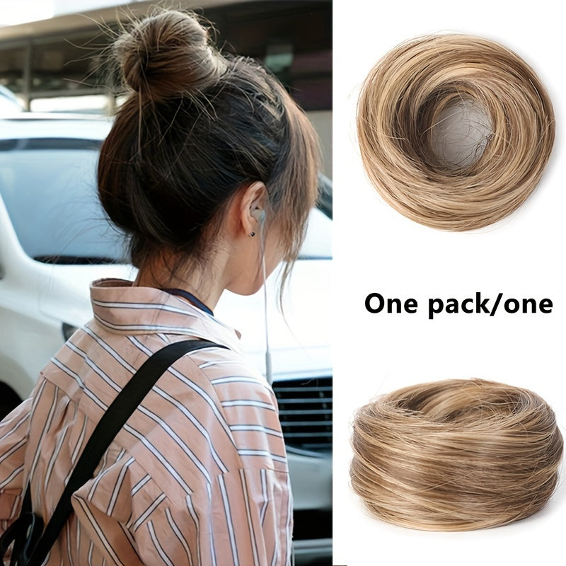 Women's Synthetic Straight Hair Bun Hairpiece Natural Look All Ages