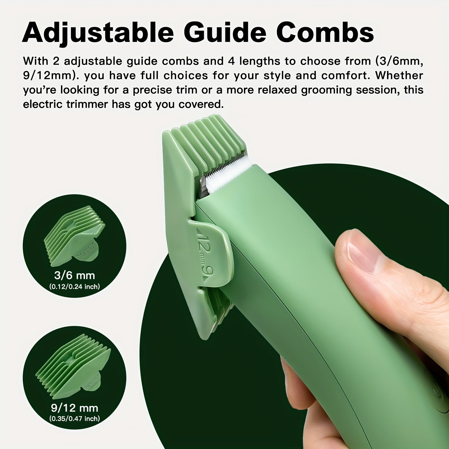 Men's Body Hair Trimmer with Ceramic Blade Rechargeable Electric Grooming Tool for Men and Women