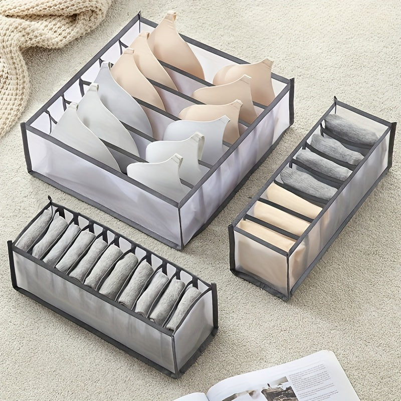 Fabric Organizer Boxes for Underwear and Socks in Drawers Storage Divider Closet Organizer