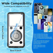 Universal Waterproof Phone Case 6.9-Inch with Stand Touch Screen Shockproof for Swimming Diving and Water Activities