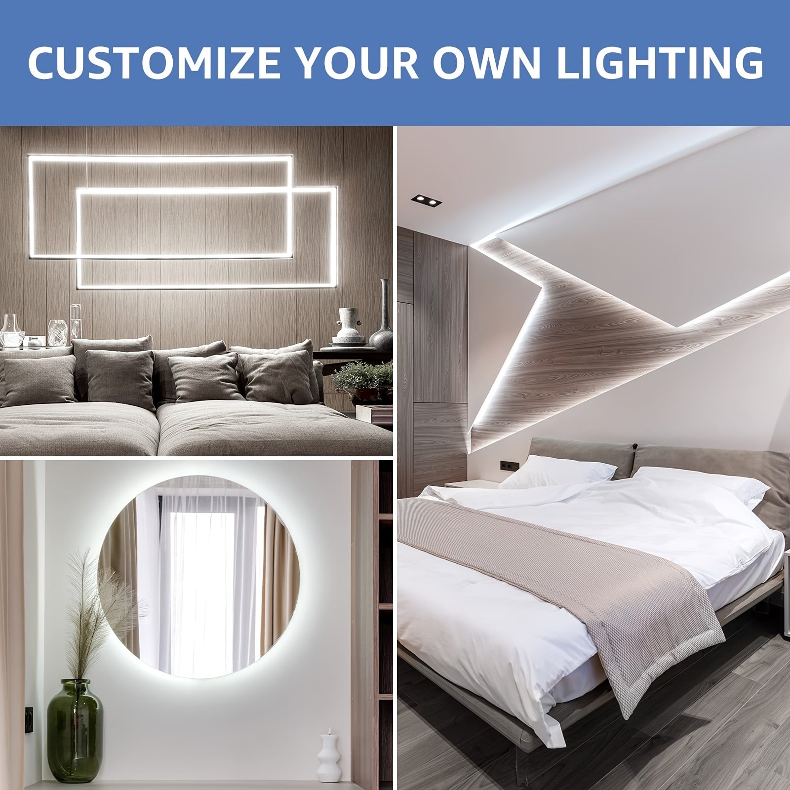 15.24m USB LED Strip Lights 5V White Warm White Flexible Cuttable for TV Bedroom Kitchen