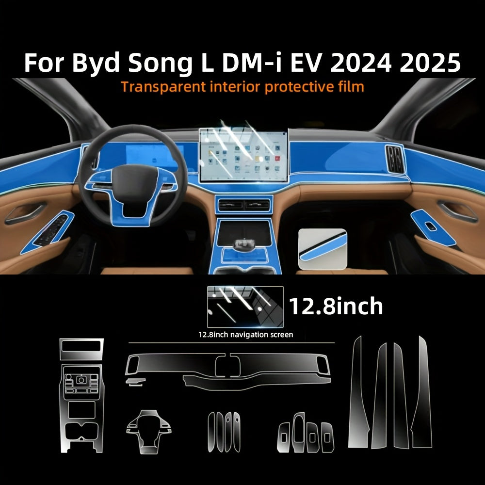 Car Screen Protector Kit for 2024-2025 BYD Song L EV TPU Scratch-Resistant Waterproof