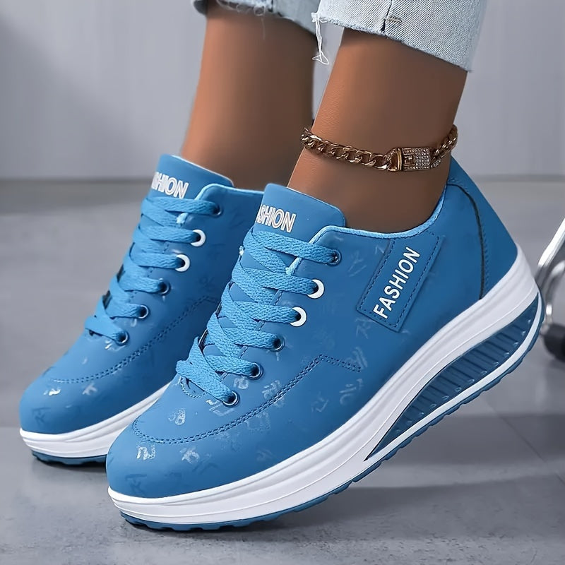 Women's Sneakers Synthetic Mesh Breathable Casual Low-Top Brown White Yellow