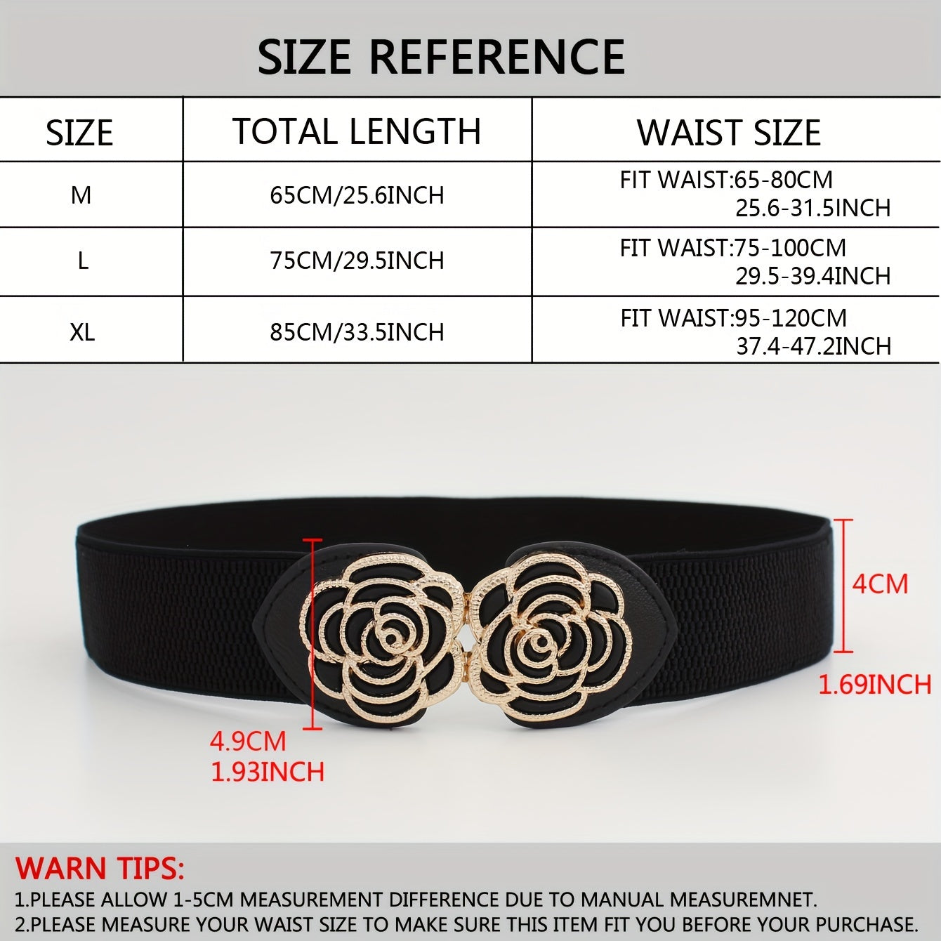 Women's Metal Leaf Buckle Wide Vintage Stretch Waist Belt for Dresses