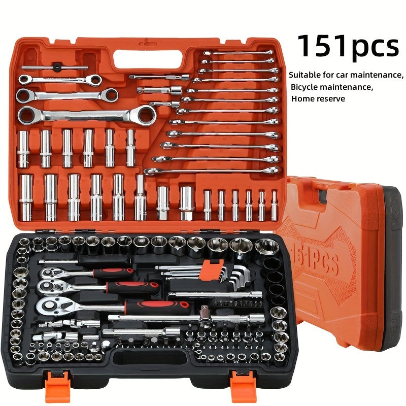 Набор инструментов для ремонта автомобилей из высокоуглеродистой стали, 6 шт., портативный набор гаечных ключей с трещоткой