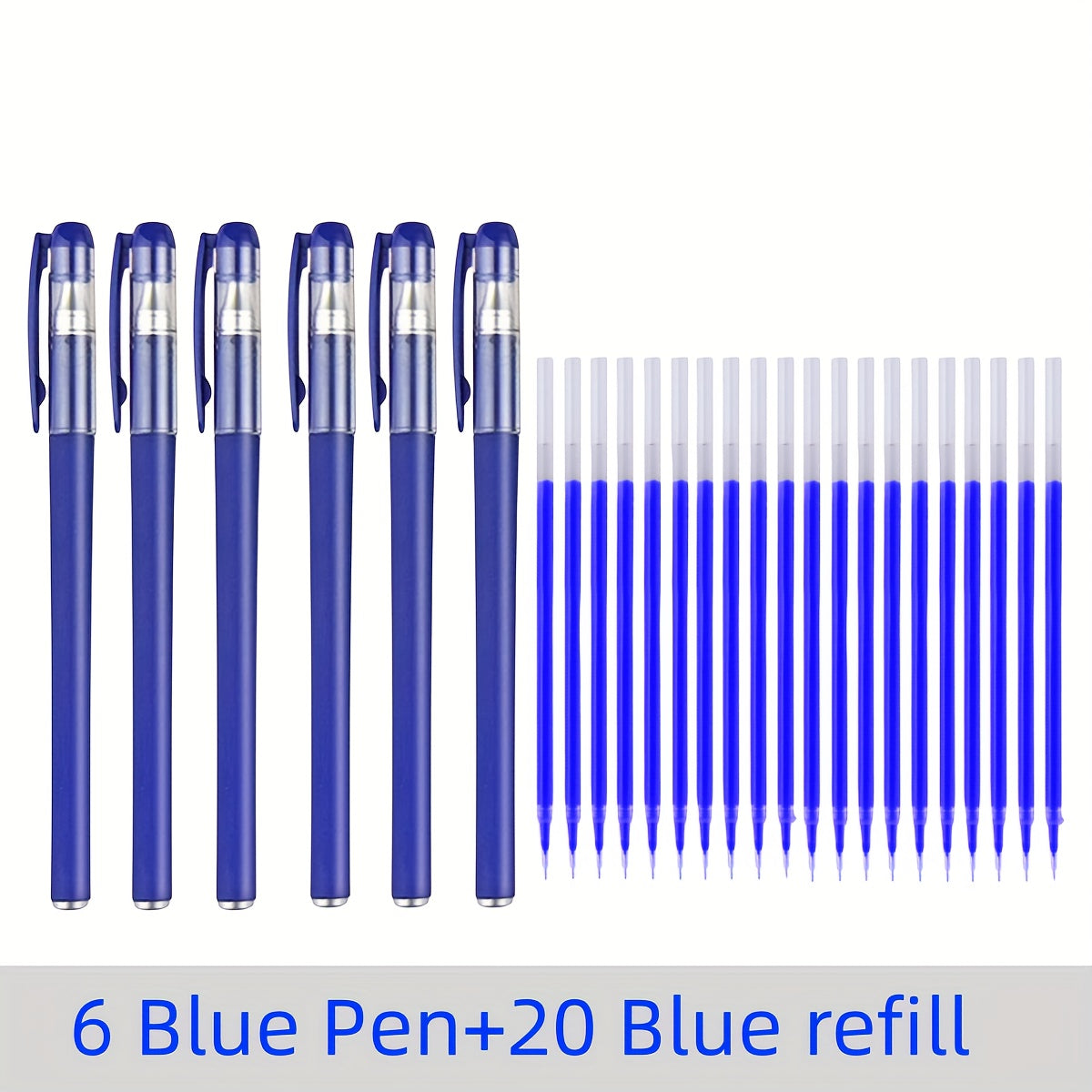 26-Piece Gel Pen Set with Black Blue Red Ink 0.5mm Tips for School Office
