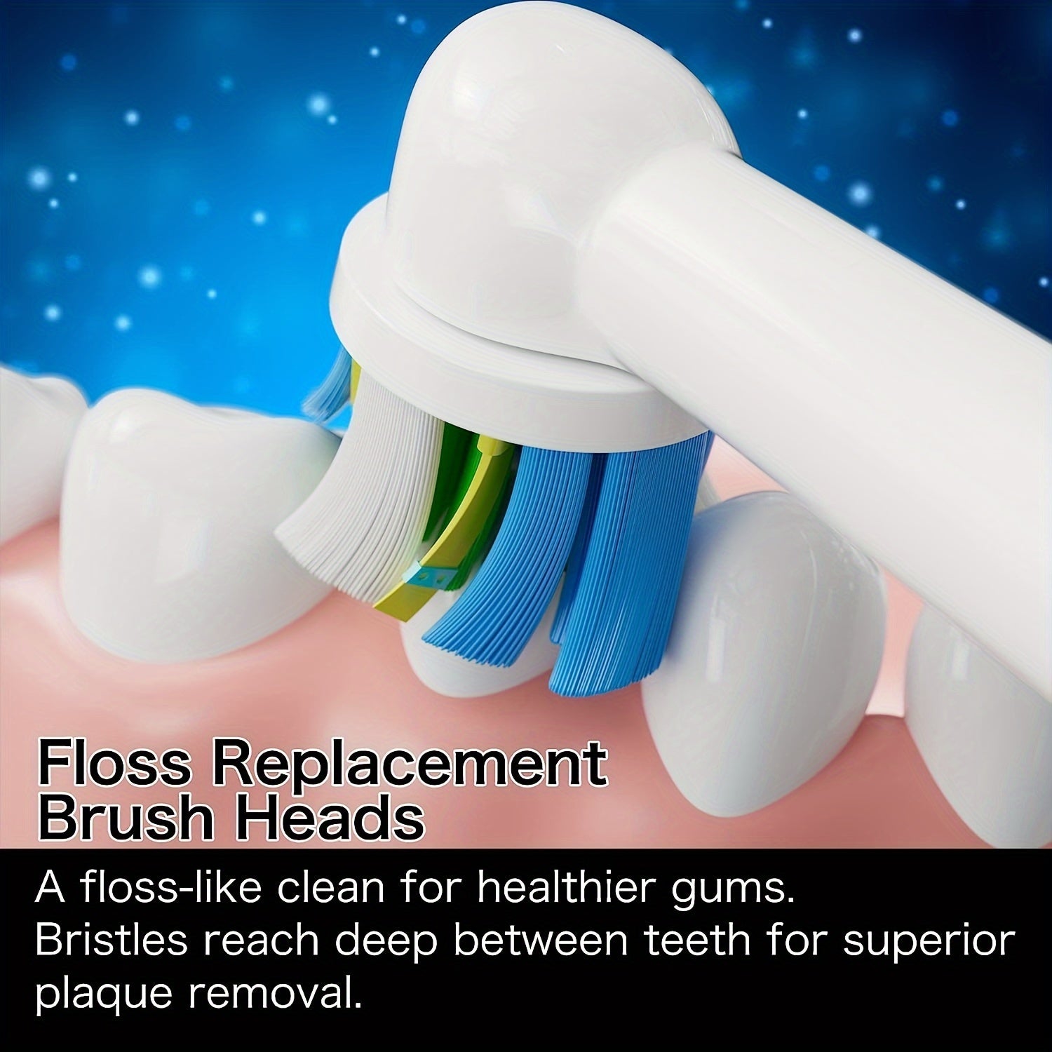 4 Pack Replacement Toothbrush Heads For Electric Toothbrushes Soft Bristles