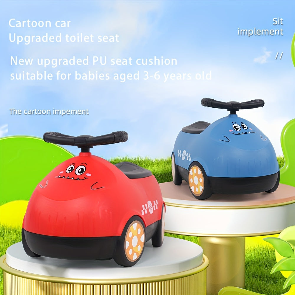 Dinosaur Themed Potty Training Seat for Boys and Girls Mess-Proof Toilet Seat with Car Design