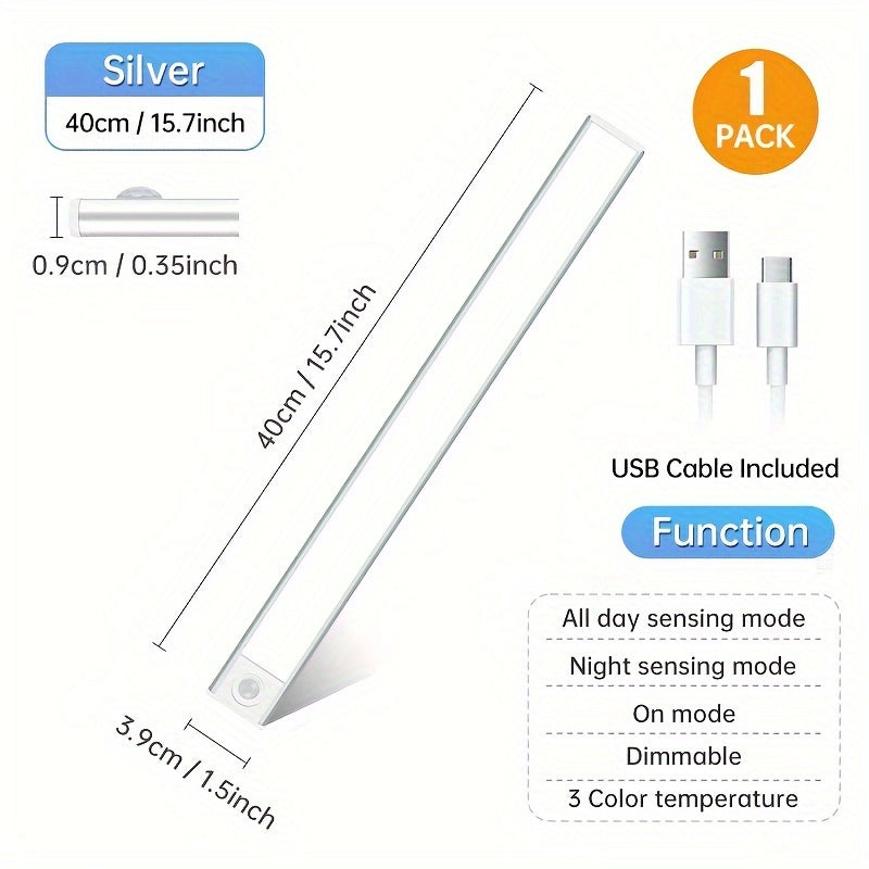 Rechargeable LED Light Strip with Adjustable Brightness and Three Colors