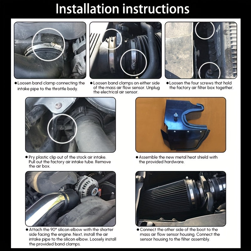 Universal Car 4-Inch Air Intake System Kit with Winter Mushroom Filter