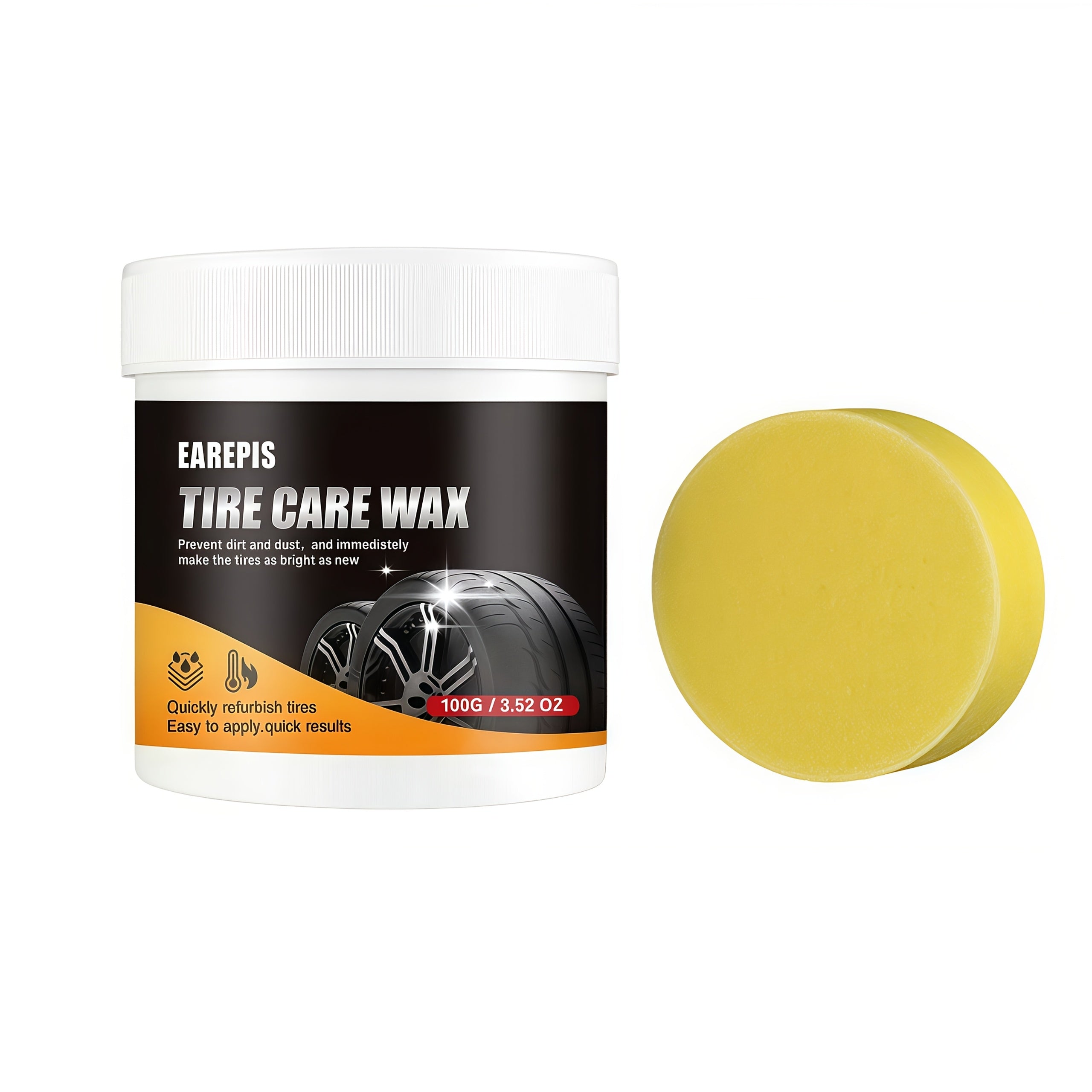 Повышайте блеск шин и пластиковых деталей вашего автомобиля с помощью 1 шт. EAREPIS Tire Care Wax Polish. Этот многофункциональный полироль на основе кокоса не оставляет следов и имеет объем менее 1 л. Он улучшает блеск и обеспечивает защиту поверхностей.