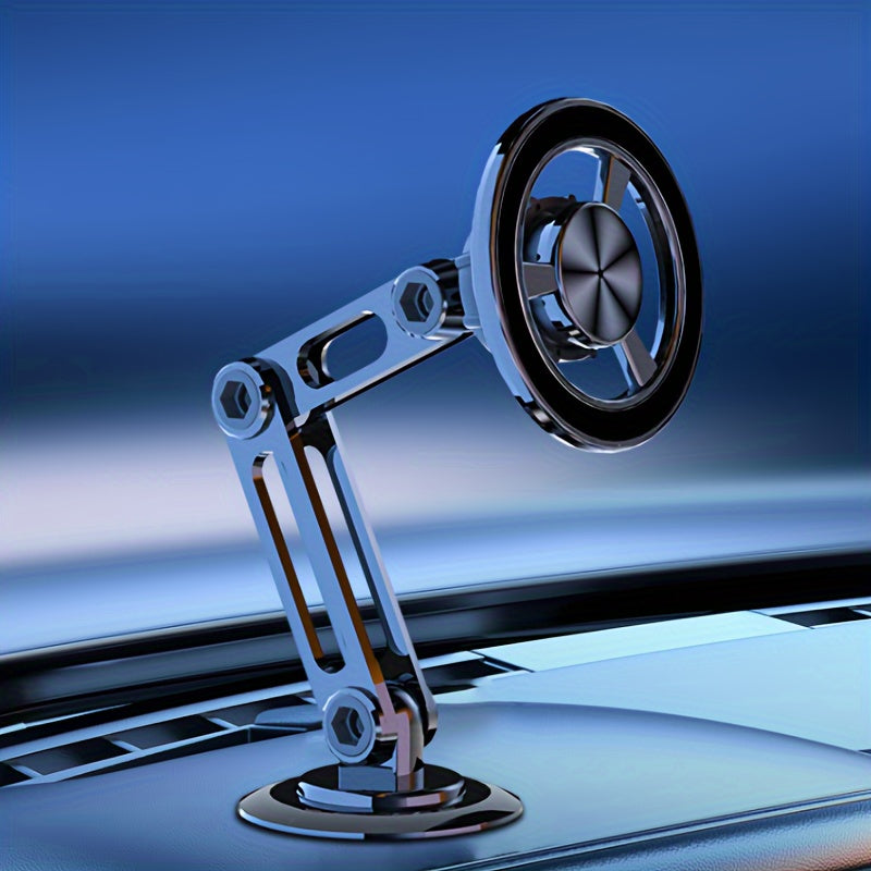 Magnitli avtomobil telefon uchun tutqich alyuminiy qotishma aylanuvchi buklamali qoʻllab-quvvatlash