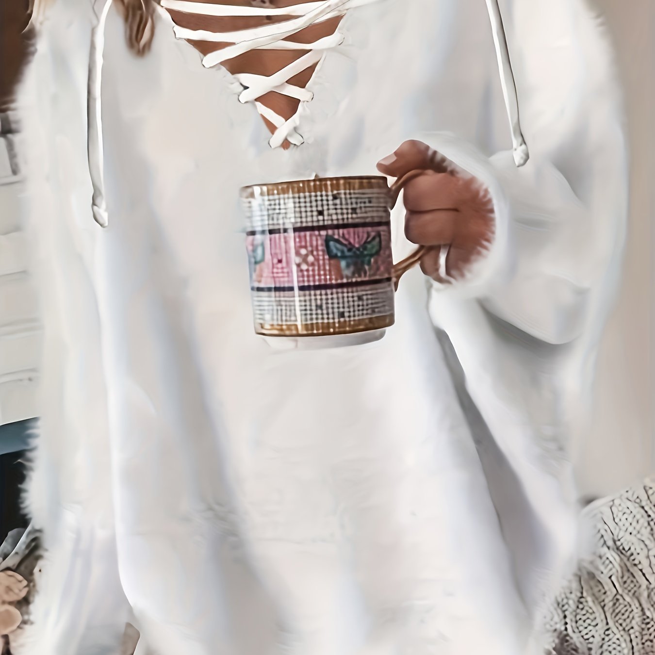 Свитер женский больших размеров с V-образным вырезом и рукавами баттерфляй, черный, универсальный для всех сезонов, уютный пуловер