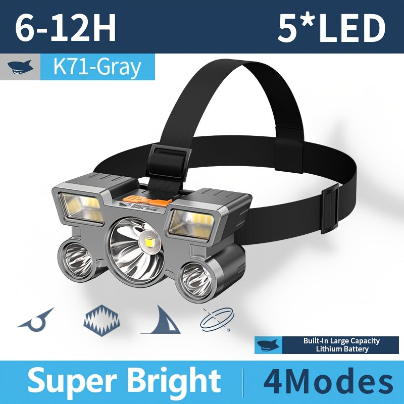 Ultra-Bright LED Headlamp Rechargeable USB Camping Running Night Fishing
